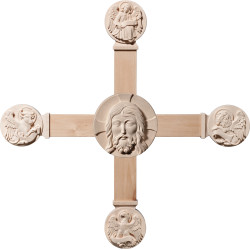 Cruz con Evangelistas y Cabeza de Cristo